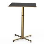 image of Steelite MGCPBS01MBXX 30x30x42H Square Nero Marquina Marble BHP Laminate Top Bar Table