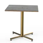 image of Steelite MGCPRS01 MGCPRS01 30'' x 30'' Square Dining Table Set with 4 Legs and Grey Finish