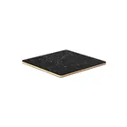 image of Steelite MGSPOLHB0201 Square Nero Marquina Marble BHP Laminate Table Top, 18" x 18", Bamboo Core