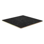 image of Steelite MGSPOLHB0401 Square Restaurant Table Top, 30"x30", Nero Marquina Marble BHP Laminate