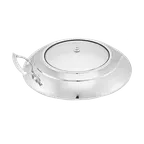 image of Steelite WLWI6L Chafer Lid, 7 Qt Round Glass Cover for Idol WI6LGL, Heat-Resistant, Food-Safe
