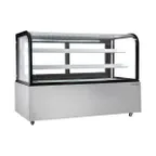 image of Marchia MB72 72" Bakery Display Case, 21.2 cu ft, Silver Base, Front, Bottom‑Mounted, LED, 440W
