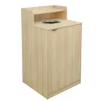 image of Flash Furniture GC-M-196-OAK-GG Outdoor/Indoor Trash Receptacle