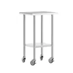 image of Flash Furniture NH-WT-2418-CAS-GG 60" Open Base Work Table w/ Undershelf & Casters - without Backsplash
