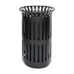 image of Flash Furniture UF-OTB-01-BLK-GG Outdoor/Indoor Trash Receptacle