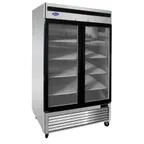 image of Atosa USA MCF8703ES Merchandiser Freezer, 2‑Section, 44.8 cu ft, 543/8"W x 83-1/8"H, Stainless Steel