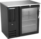 image of Beverage Air BBN36HC-G-B Back Bar Cooler 36"W x 26-3/8"D x 34"H 8.43 cu ft Glass Door R290 ¼ HP 115V