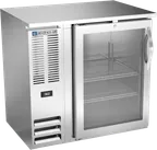 image of Beverage Air BBN36HC-G-S Cooler, 36"W×26-3/8"D×34"H, 8.43 Cu Ft, Glass Door, LED, R290 1/4 HP 115V