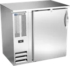 image of Beverage Air BBN36HC‑S Back Bar Cooler, 36"W x 26‑3/8"D x 34"H, 8.43 cu ft, Steel Exterior, Door, LED