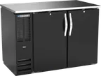 image of Beverage Air BBN48HC-F-PT-B 48" Bar Cooler, 12.56 cu ft, 4 Doors Black Stl Top/Int R290 1/3 HP LED