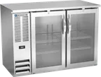 image of Beverage Air BBN48HC-FG-S Bar Cooler, 48"W x 26-3/8"D x 34"H, 12.56 cu ft, 2 Glass Doors, 1/4 HP 115V