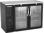 image of Beverage Air BBN48HC-G-B Cooler, 48"W x 26-3/8"D x 34"H, 12.56 cu ft, Black, LED, R290 1/4HP 115V