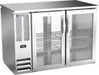 image of Beverage Air BBN48HC-G-PT-S Pass-Thru Cooler, 48"W x 30"D, 12.6 cu ft, 4-Glass Doors, LED, R290, 115V