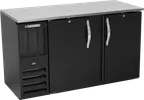image of Beverage Air BBN58HC-B Cooler, 58"W x 26-3/8"D x 34"H, 14.8 cu ft, Black, SS Top, 2 Doors, R290 115V