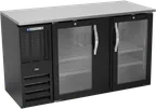 image of Beverage Air BBN58HC-FG-B Cooler, 58" W x 26-3/8" D x 34" H, 14.8 Cu Ft, 2 Doors, Black R290 NSF-7