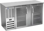image of Beverage Air BBN58HC-FG-S Back Bar Cooler 58\" W X 34\" H, 17.8 Cu Ft, 2 Doors, Front R290 Refrigerant