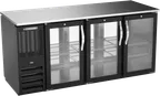 image of Beverage Air BBN72HC-F-GS-PT-B Pass-Thru Cooler, 72"W x 28"D x 34"H, 19.6cuft, SS Top, 6 Doors, LED