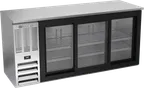 image of Beverage Air BBN72HC-F-GS-S Cooler, 72\" x 34\" x 25\", 19.6 Cu Ft, 3 Doors, R290, 1/3 HP, 115V