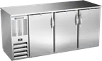image of Beverage Air BBN72HC-F-PT-S PassThru Bar Cooler, 72"W x 30‑1/8"D x 34"H, 19.6 cu ft, 6 Steel Doors LED