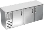 image of Beverage Air BBN78HC-F-S Bar Cooler, 78" W x 34" H, 21.7 Cu Ft, 3 Doors, 4½‑Barrel Kegs, R290 115V