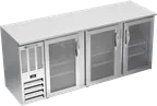 image of Beverage Air BBN78HC-FG-S Cooler, 78"W x 26-3/8"D x 34"H, 21.7ft³, 3 Glass Doors, R290, 1/3 HP 115V