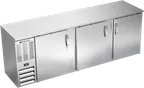 image of Beverage Air BBN94HC-F-S Cooler, 94" W x 26-3/8" D x 34" H, 27 Cu ft, 3D Steel, LED, R290, 1/3HP115V