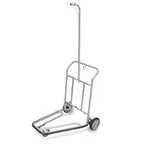 image of Forbes Industries 1573-SS-HB Luggage Cart w/ Brushed Stainless Steel Frame and Garment Hanger Bar