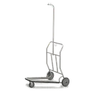 image of Forbes Industries 1574-SS-HB Self Serve Luggage Cart w/ Garment Hanger Bar - 28"W x 37"D x 71-1/4"H