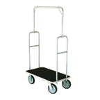 image of Forbes Industries 2434 Standard Economy Luggage Cart w/ Carpeted Steel Deck