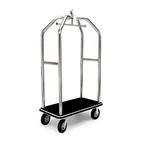 image of Forbes Industries 2510 Specialty Luggage Cart w/ (2) Push Bars and Carpeted Deck