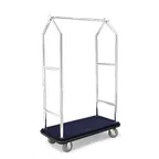 image of Forbes Industries 2543-SS Specialty Luggage Cart w/ Carpeted Deck