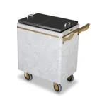 image of Forbes Industries 4422 Deluxe Insulated Ice Restock Cart w/ Stainless Steel Interior with Drain and Lid