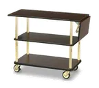 image of Forbes Industries 4541 Standard Service Cart w/ (3) Laminated Shelves, (1) Drop Leaf