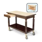 image of Forbes Industries 5520 Service Cart w/ Avonite Top, (2) Wood Veneer Shelves