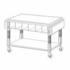 image of Forbes Industries 5523 Service Cart w/ Avonite Top & (2) Drop Leaves