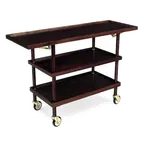 image of Forbes Industries 5524 Slimline Service Cart w/ (3) Wood Veneer Shelves, (2) Drop Leaves