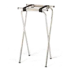 image of Forbes Industries 6850-BE Tray Stand – Steel construction, black poly strap handles, beige finish, for waitress service