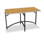 image of Forbes Industries 7040L-42 EcoFlex Elite Lam Series Folding Table, 30" x 60" x 42", Textured Black Steel, Two-Sided Laminate Top
