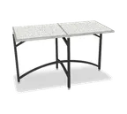 image of Forbes Industries 7040T-48 EcoFlex Elite Trend Series Folding Table, 30" x 60" x 48", Textured Black, Plastic Laminated Top