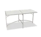 image of Forbes Industries 7043T-24 EcoFlex Elite Trend Series Rectangular Collapsible Table, 72"L x 36"W x 24"H, Stainless Steel Frame