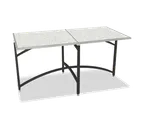 image of Forbes Industries 7044T-24 EcoFlex Elite Trend Series Folding Table, 36" x 72" x 24", Textured Black, Plastic Laminated Top