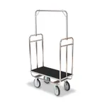 image of Forbes Industries H1210-8C Economy Luggage Cart w/ Carpeted Deck, Chrome Plated