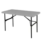 image of Forbes Industries RS2472CC-CC Resilient IndestrucTableTOOSeries Folding Table, 24" x 72" x 29"H, Lightweight, Charcoal Polyethylene Top
