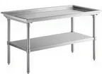 image of Klinger's DST3049 49" Stainless Steel Dishtable / Sorting Table with Undershelf – 16 Gauge