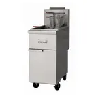 image of Winco NGGF-70-LP Full Pot Floor Model Gas Fryer