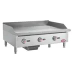 image of Hubert 29Y-005 36" Countertop Gas Griddle with Manual Controls