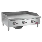 image of Hubert 29Y-008 26" Countertop Gas Griddle with Thermostatic Controls