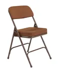 image of National Public Seating 3219 NPS® 3200 Series Premium 2-inch Fabric Upholstered Double Hinge Antique Gold Folding Chair (Pack of 2)