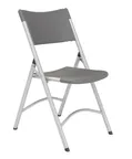 image of National Public Seating 620 Nps 600 Series Heavy Duty Charcoal Slate Plastic Folding Chair (Pack of 4)