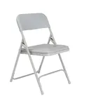 image of National Public Seating 802 NPS 800 Series Premium Lightweight Grey Plastic Folding Chair, (Pack of 4)